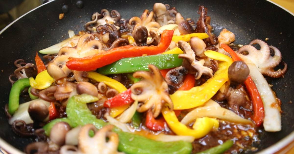 Bạch tuộc xào chua ngọt