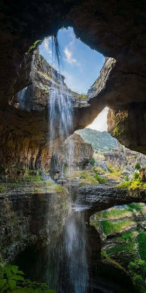 Baatara Gorge Waterfall, Jeita Grotto, Reed Flute Cave, Travel, Khlong Lan National Park Full HD iPhone Wallpaper Background