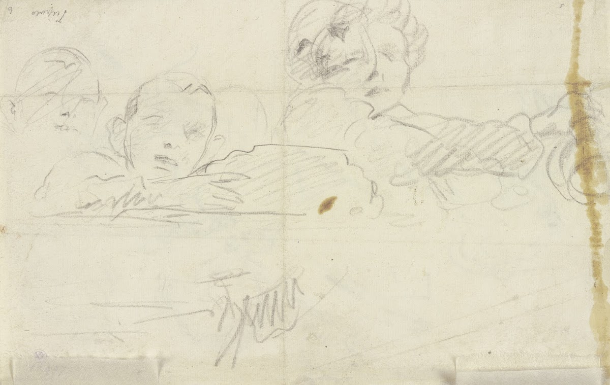 Studies of two figures ca 1740 1745