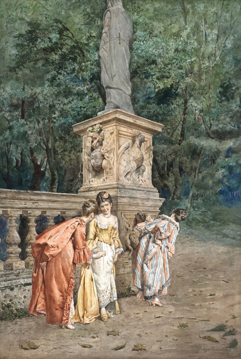 Versteckspiel in einem englischen Schlosspark 1879