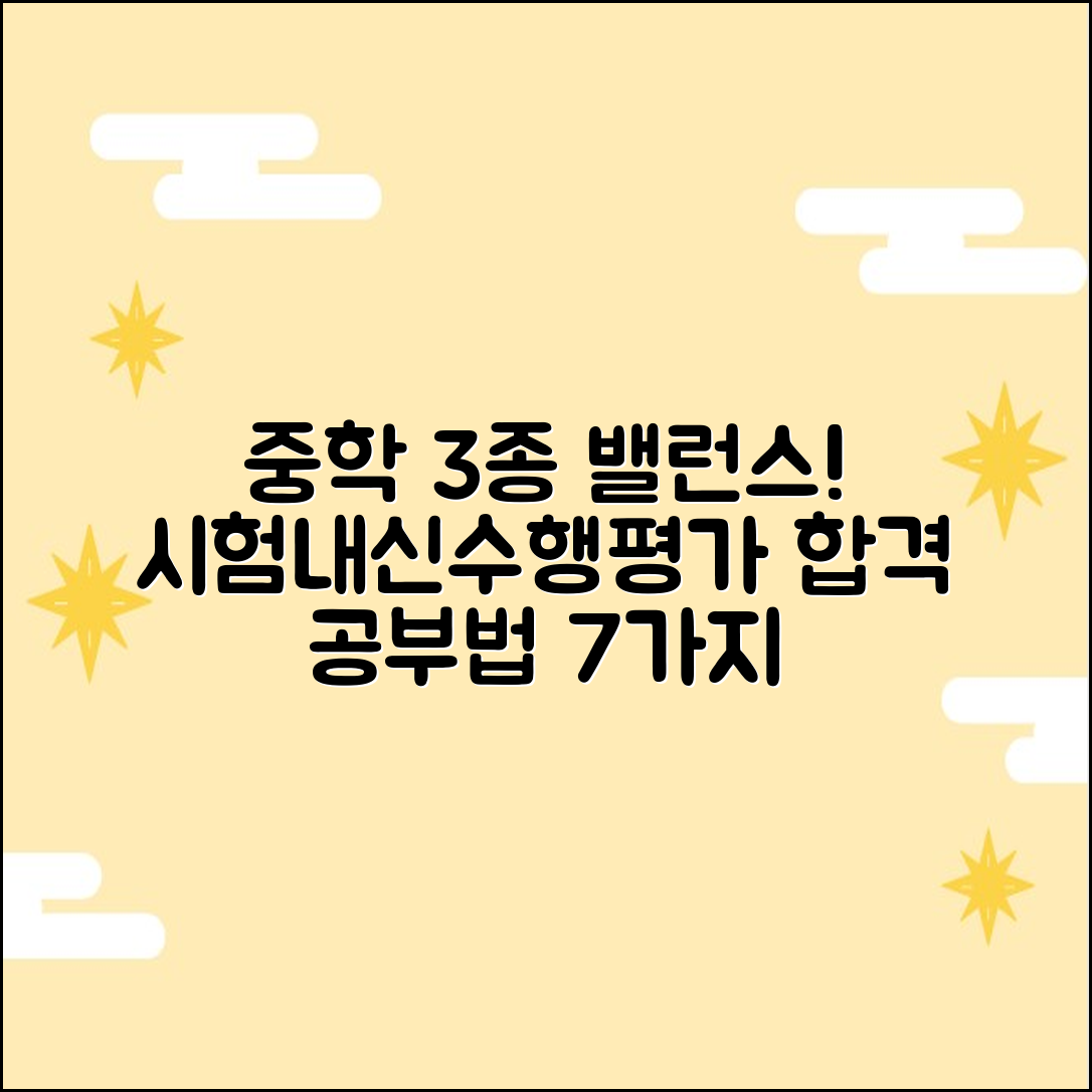 중학생 시험·내신·수행평가, 3가지 균형 잡는 공부법 7가지