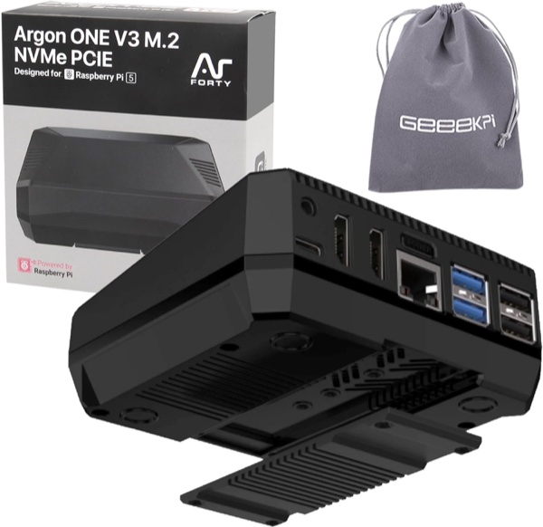 Argon ONE V3 M.2 NVMe Carcasa de Aluminio para Raspberry Pi 5