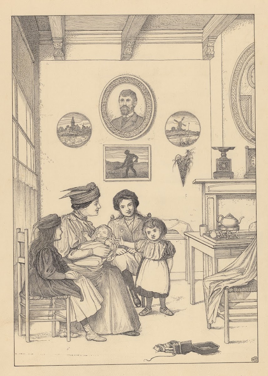 Gezelschap met baby in or before 1910