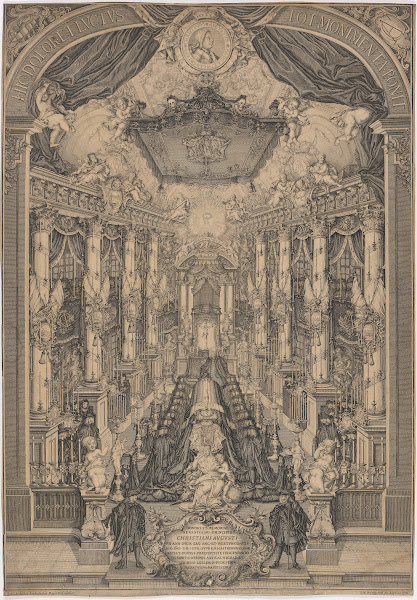 Memorial Print For Christiaan August Prince Of Anhalt Zerbst 1750