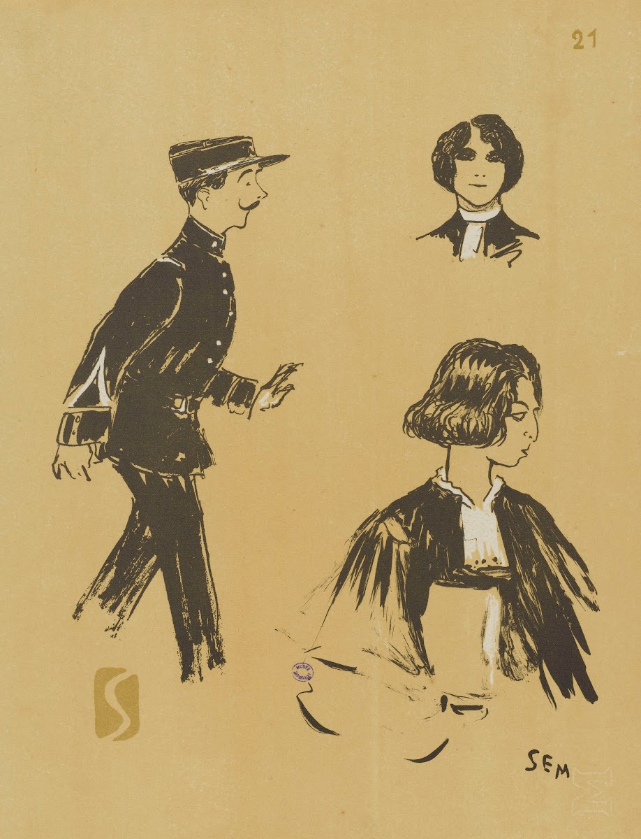 le sergent audiencier Mlle Jouard et Mlle Rospars 1918