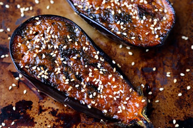 Cà Tím Nướng Sốt Miso