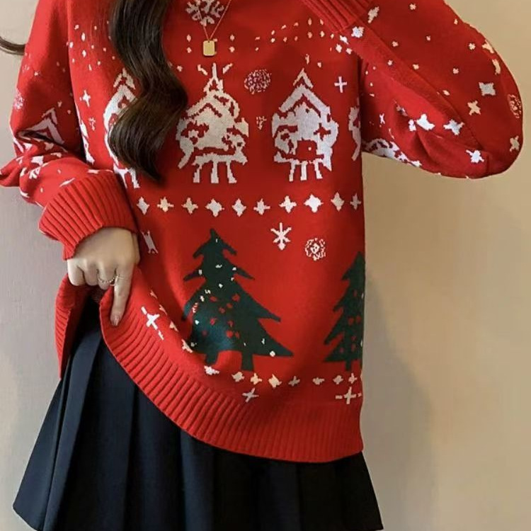 Weihnachtspullover mit Tiermotiv