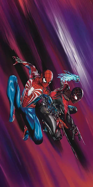 Marvel's Spider-Man 2 Heroes 2K iPhone Wallpaper Background