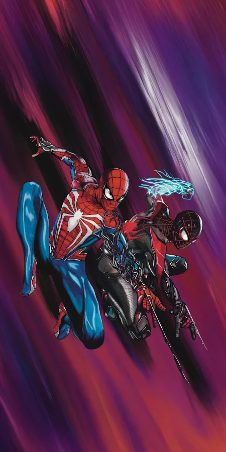 Marvel's Spider-Man 2 Heroes 2K iPhone Phone Wallpaper