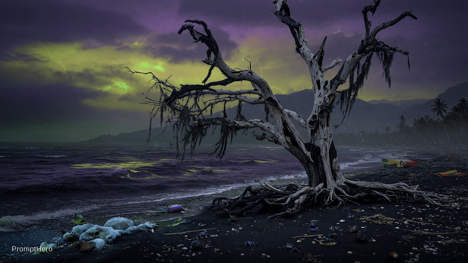 Un Arbre Mort Sur Une