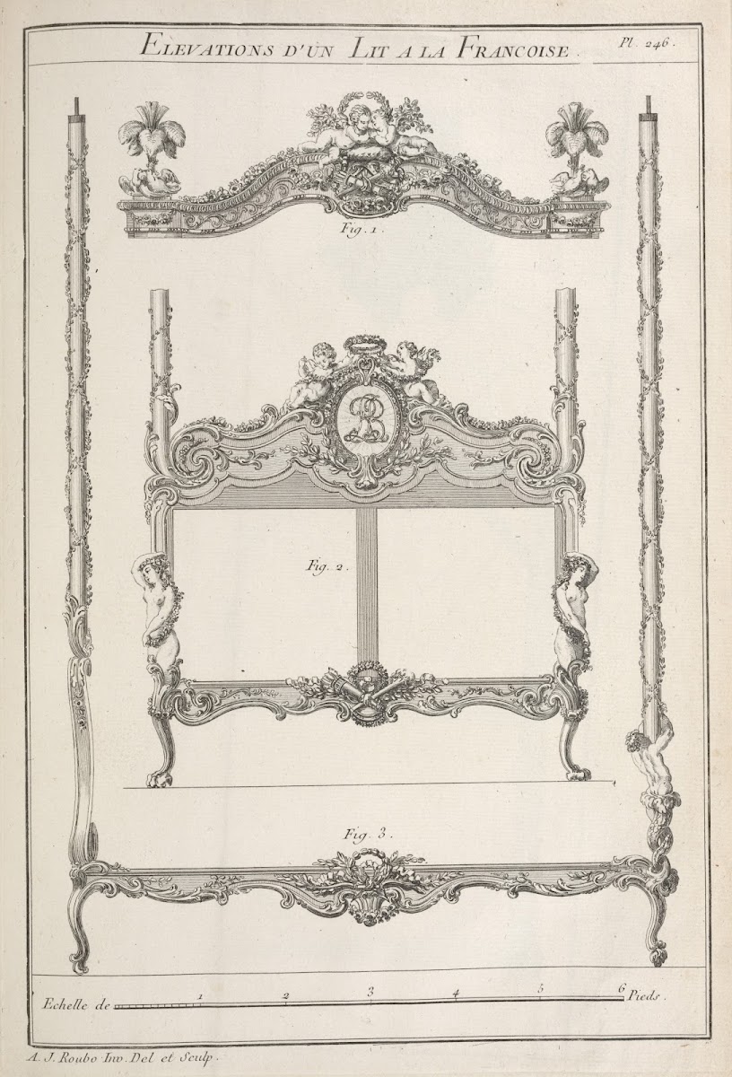 Elevations dun lit a la francoise 1769 1774