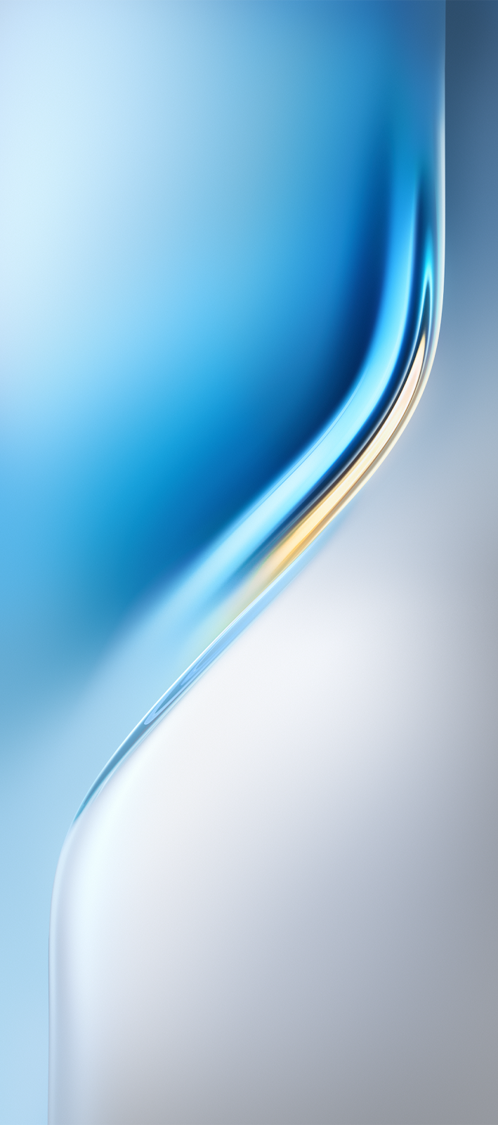 Abstract Blue and Silver Curves - Digital Abstract Art Full HD iPhone Wallpaper (1080x2436)
