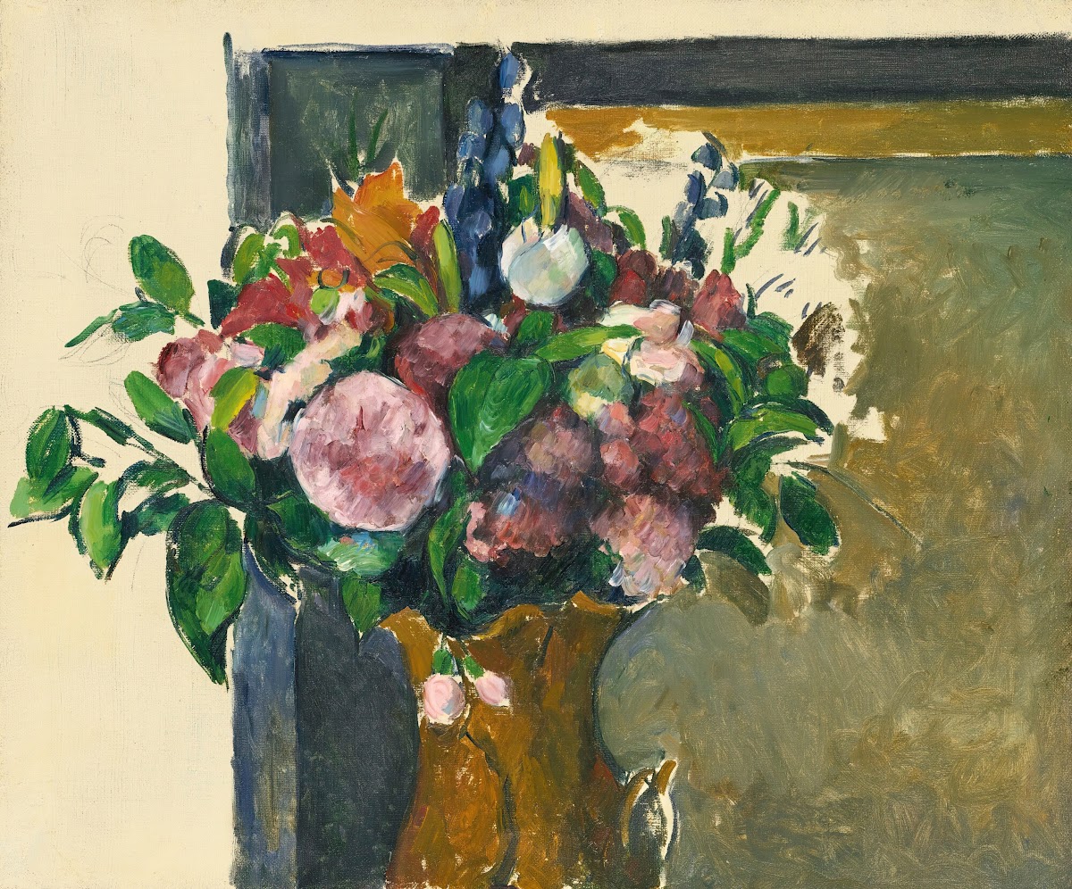 Fleurs Dans Un Vase Rouge circa 1880 81