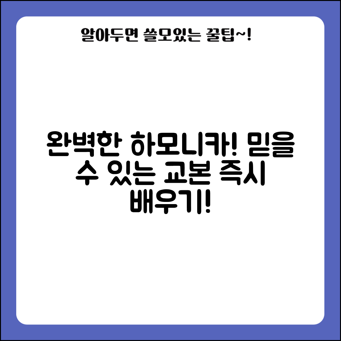 믿을 수 없는 하모니카교본으로 완벽하게 배워보세요!