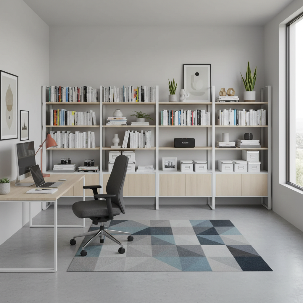 RADAR Color Extra Large Display Shelf With Eight-Door Bottom Cabinet