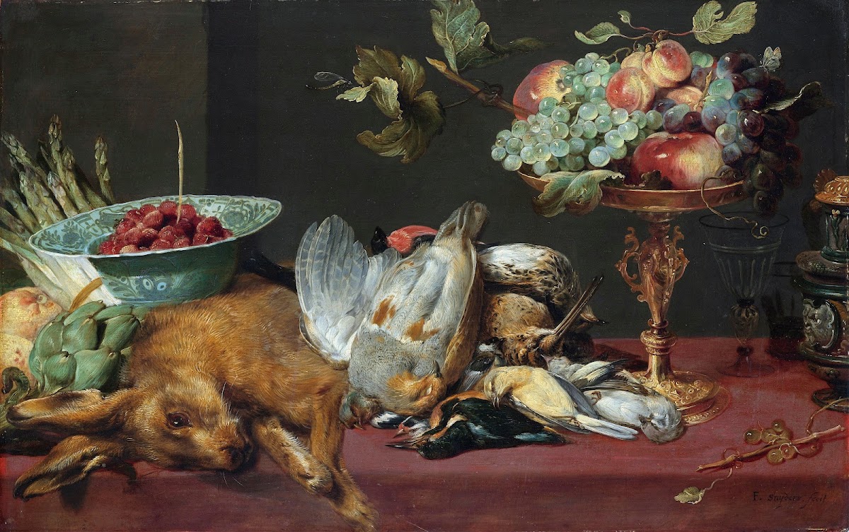 Still life with small game and fruits 1600   1657