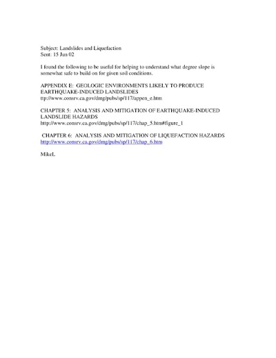 Landslides Liquefaction Guide Lines 2002