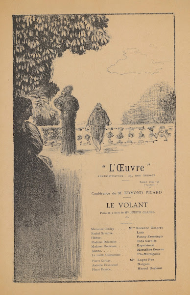 Programme de loeuvre Le Volant 1894 1895