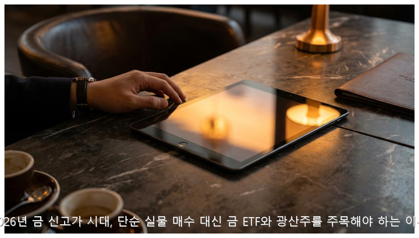 2026년 금 신고가 시대, 단순 실물 매수 대신 금 ETF와 광산주를 주목해야 하는 이유 핵심 안내 및 분석 인포그래픽 (5)