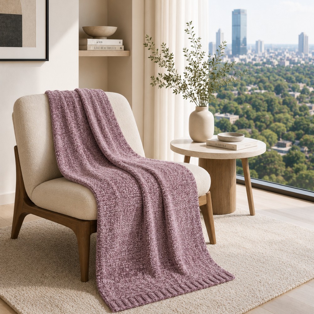 Frazada decorativa de poliéster Dream Home™ 127 x 178 cm color sepia