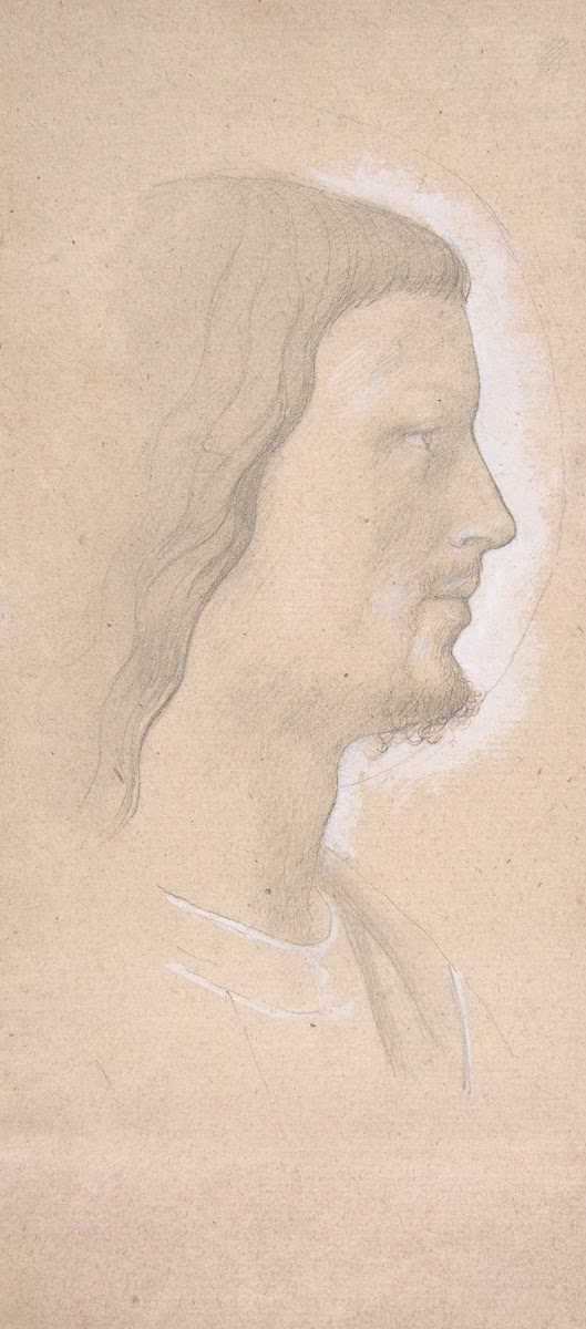 Head of a Saint profile to the right after Fra Angelico