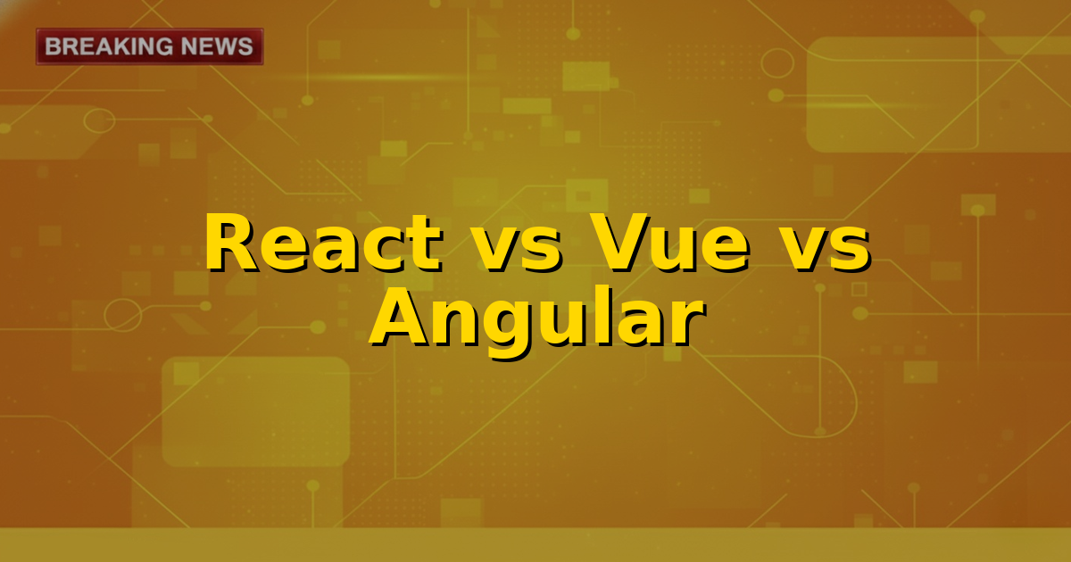 A visual representation of React, Vue, and Angular logos, symbolizing a choice or comparison between them in a modern coding environment.
