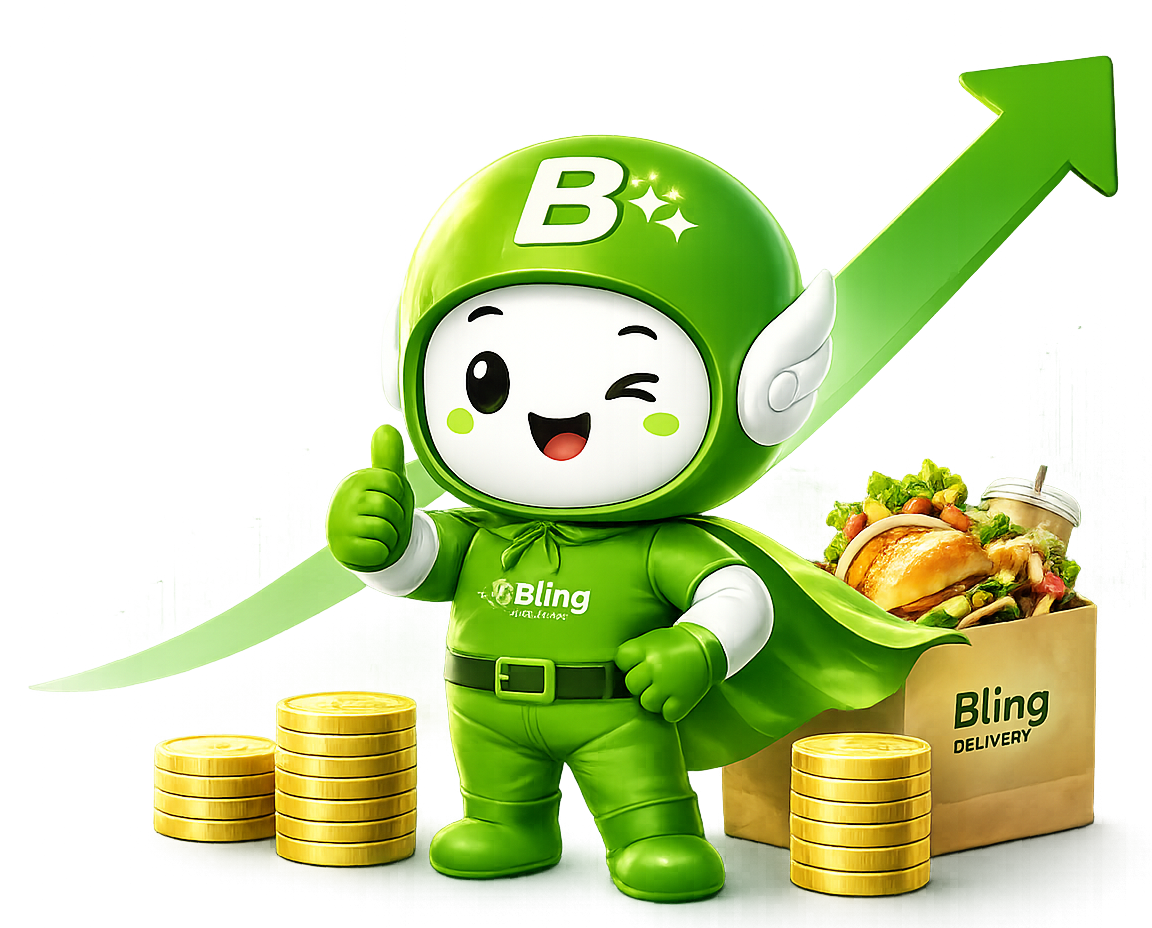 Bling Delivery CTA Mascot