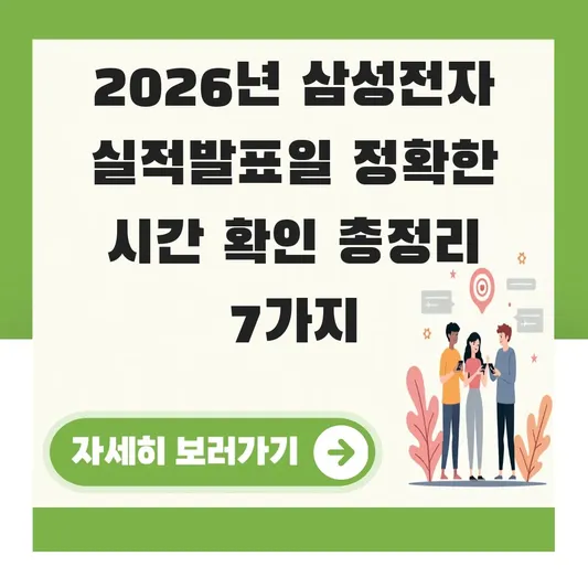 삼성전자 실적발표일 정확한 시간 확인
