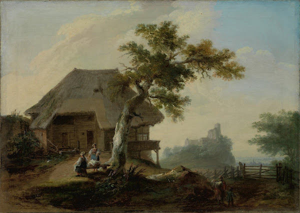 Landschaft mit Bauernhof 1773