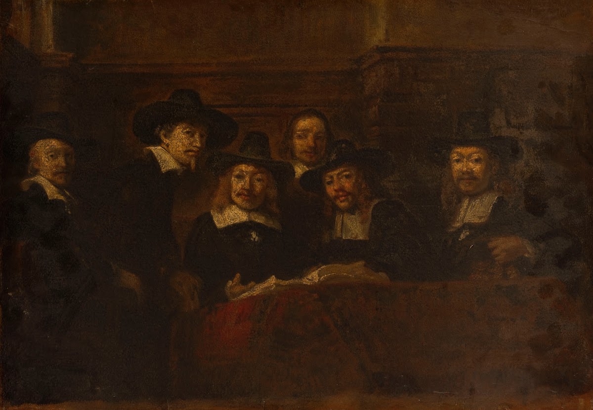 Les syndics des drapiers copie daprès Rembrandt 1853