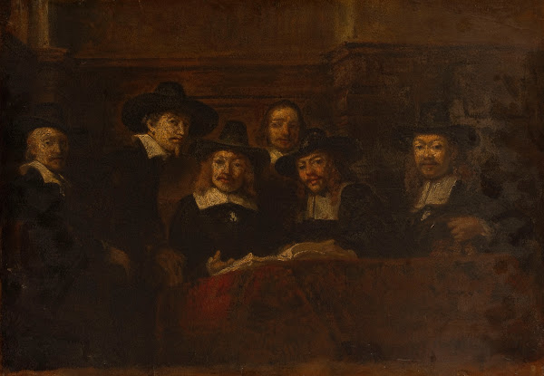 Les syndics des drapiers copie daprès Rembrandt 1853