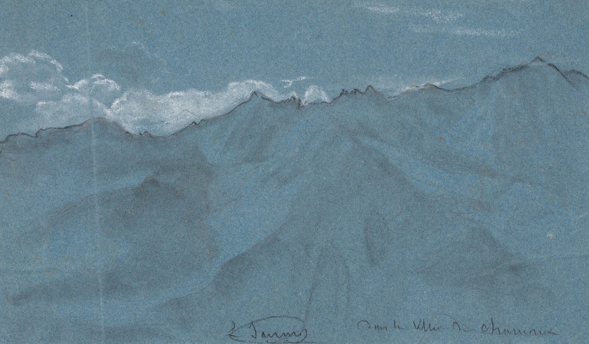 View of the Mont Blanc massif from Chamonix