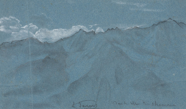 View of the Mont Blanc massif from Chamonix