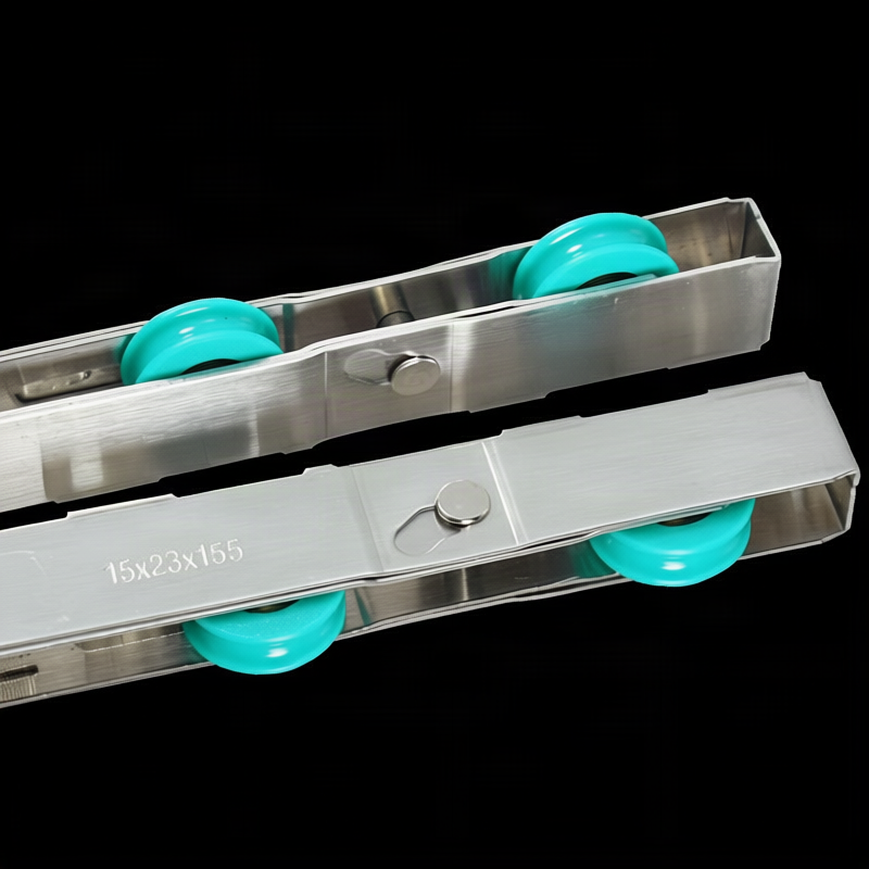 Laufwagen-Doppelrolle Edelstahl für Glasschiebewände