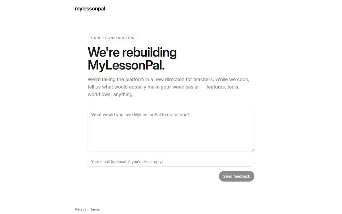Captura de MyLessonPal