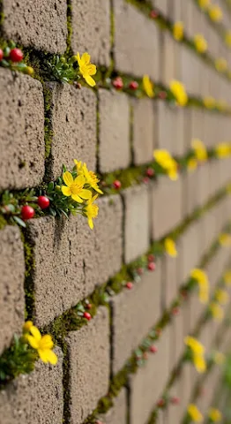 Mossy Brick Florals