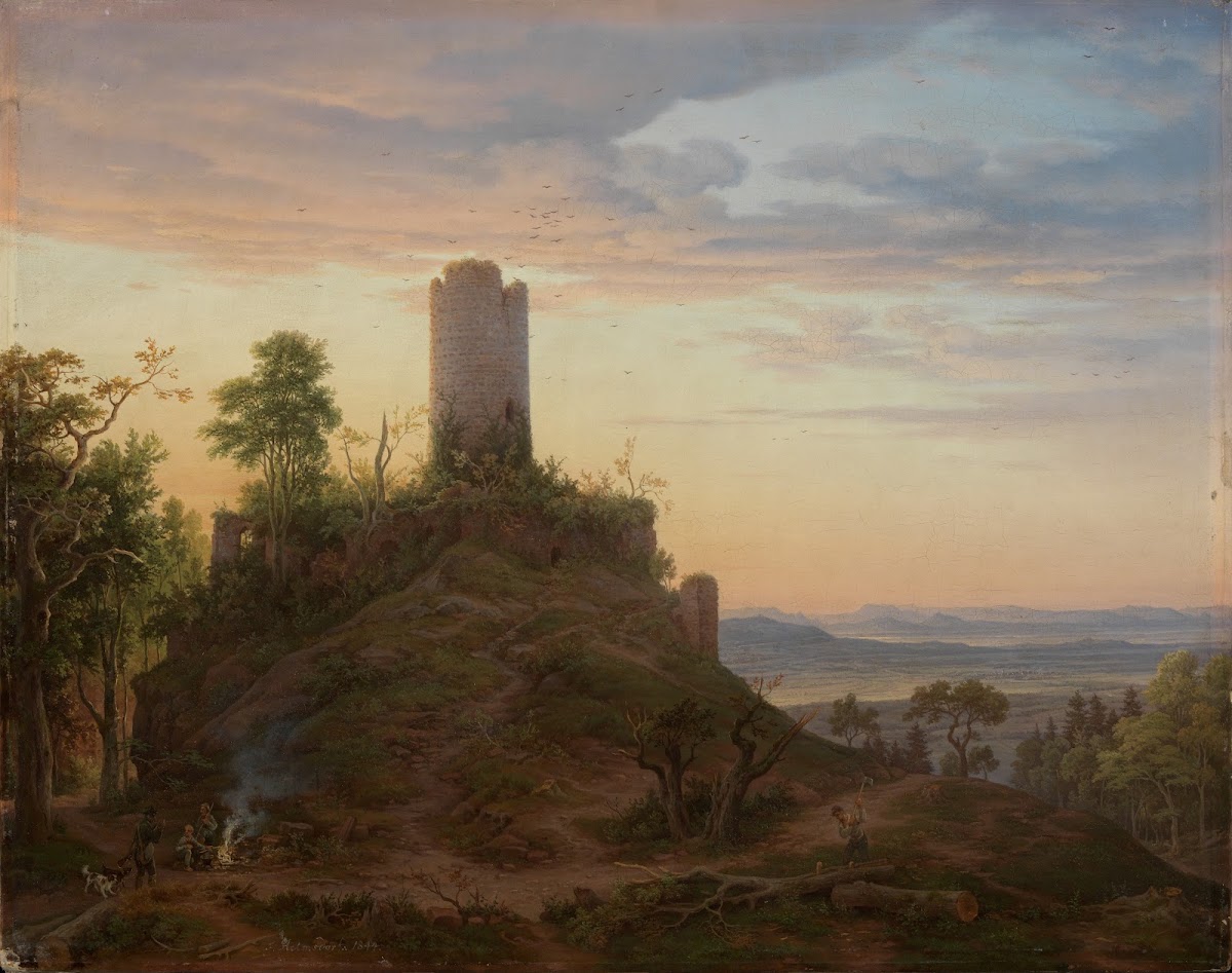 Burgruine Zähringen bei Freiburg 1844