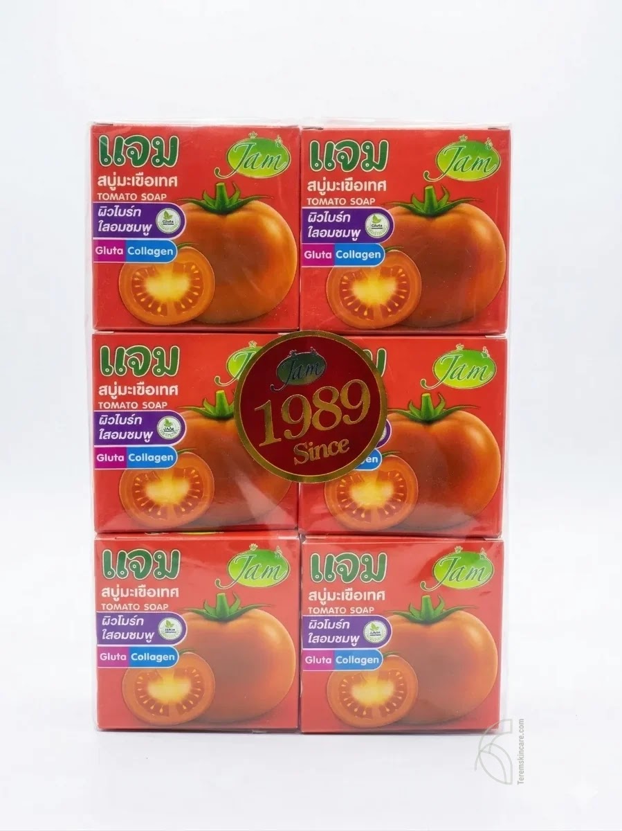 Jam Tomato Gluta Collagen Soap 6pcs
