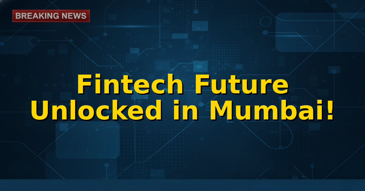 Prime Minister Narendra Modi inaugurating the 7th Global Fintech Fest in Mumbai, with a futuristic fintech-themed backdrop.