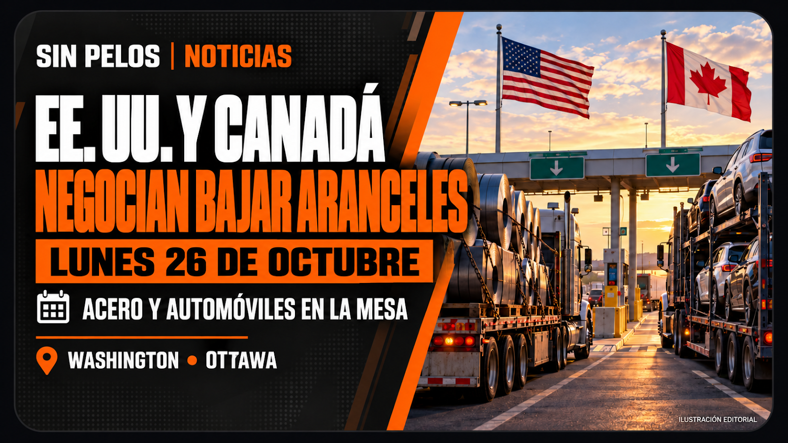 Estados Unidos y Canadá negocian alivio a aranceles sobre acero y automóviles