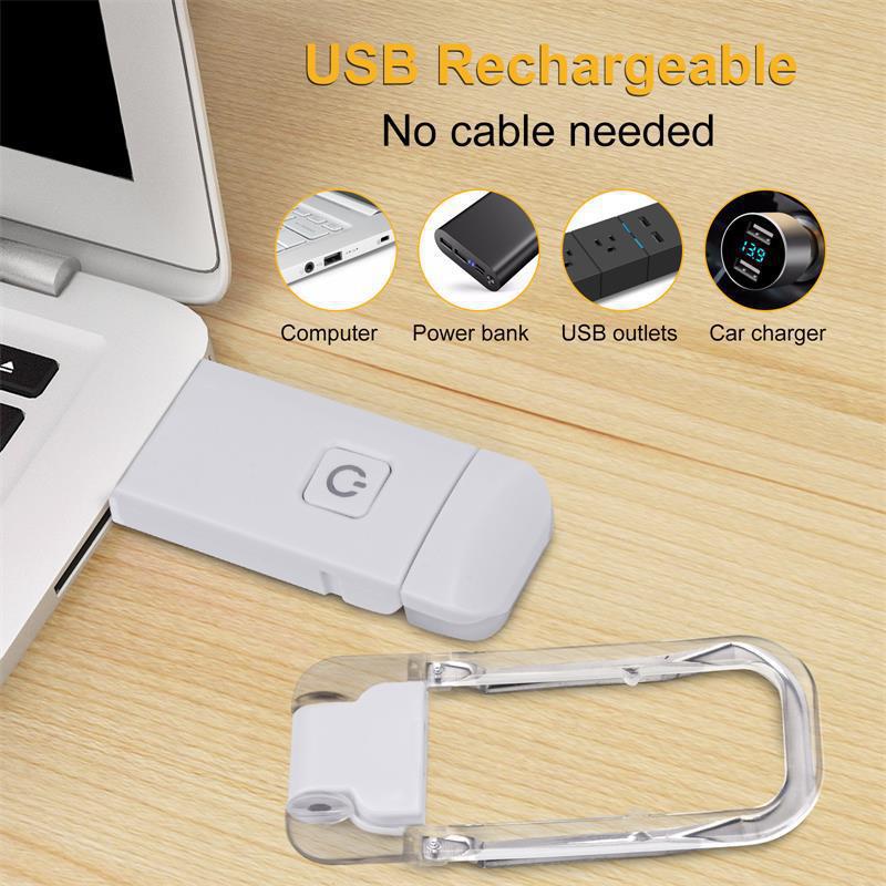 Mini-LED-Klemmleuchte, faltbar, USB-aufladbar