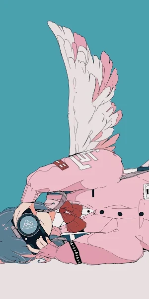 Daisukerichard, Anime Girls, Original Characters, Simple Background, Camera 4K Wallpaper Background