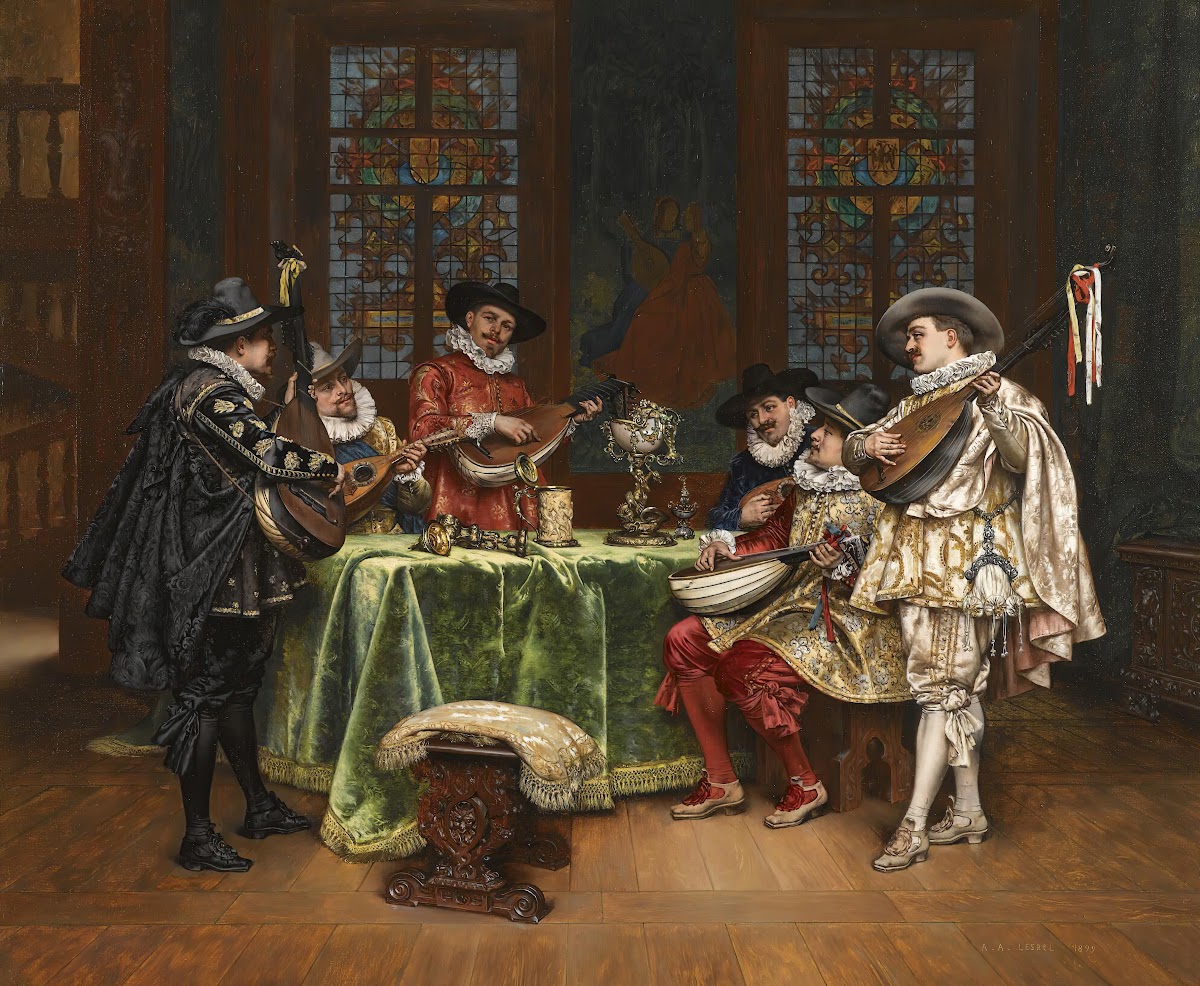 Interior with troubadours 1899