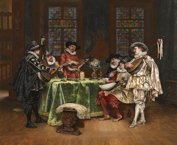 Interior with troubadours 1899