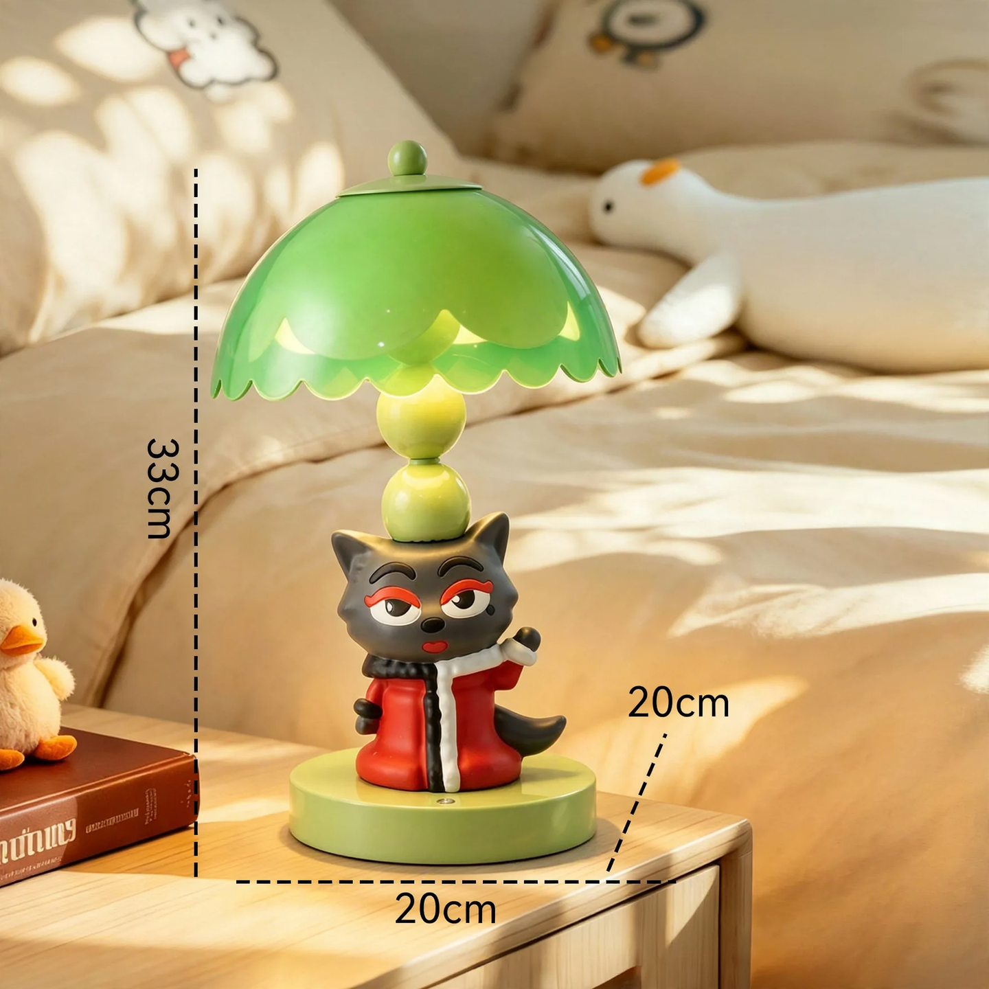 Cartoon Red Wolf Table Lamp