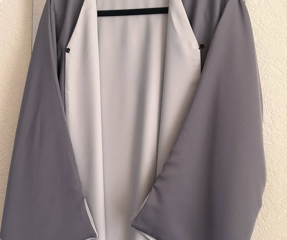 Grey Double Sided Abaya