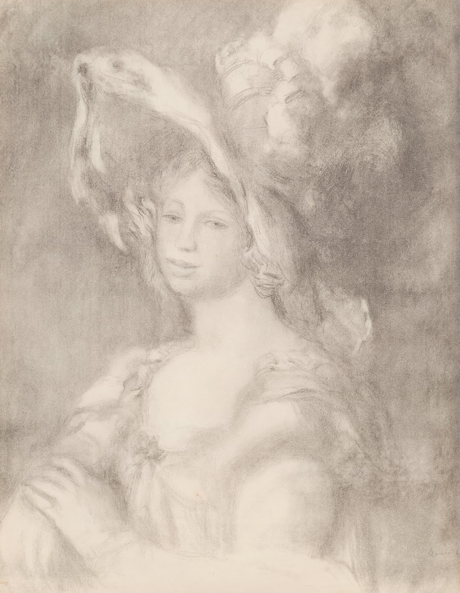 Jeune femme en buste Mlle Diéterle circa 1899
