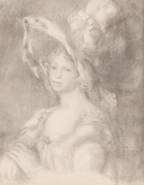 Jeune femme en buste Mlle Diéterle circa 1899