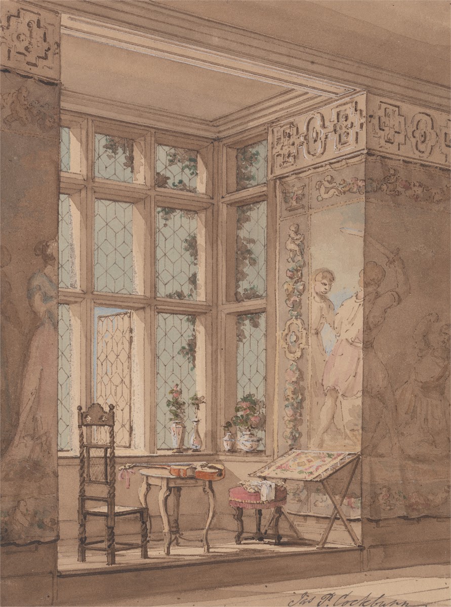 Tapestry hung Room in Gothic Mansion