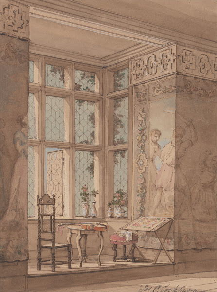 Tapestry hung Room in Gothic Mansion